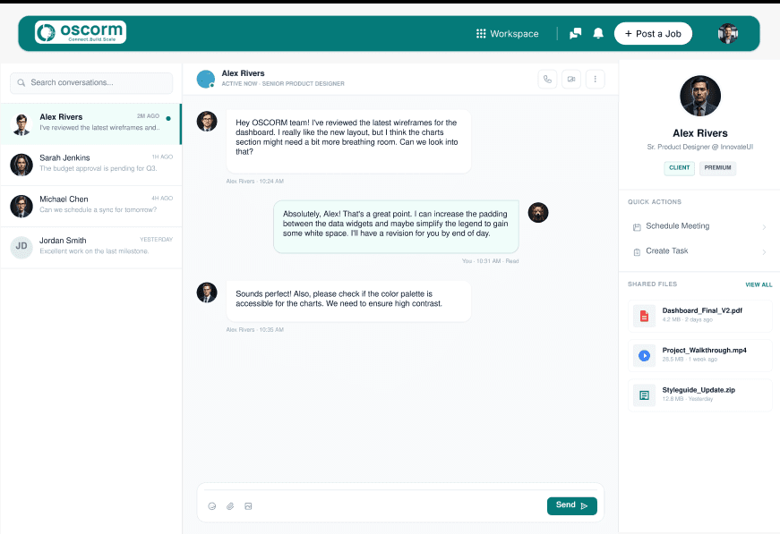 Oscorm Dashboard
